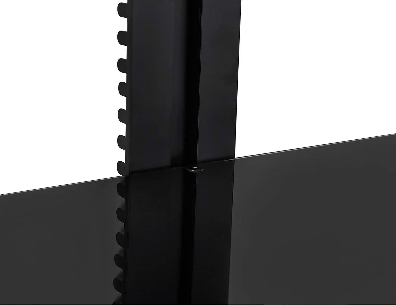 Alt View 1. Mount-It! - Floating Wall Mounted A/V Shelf Stand with Adjustable Tempered Glass Shelves for Media Components, Black - Black.