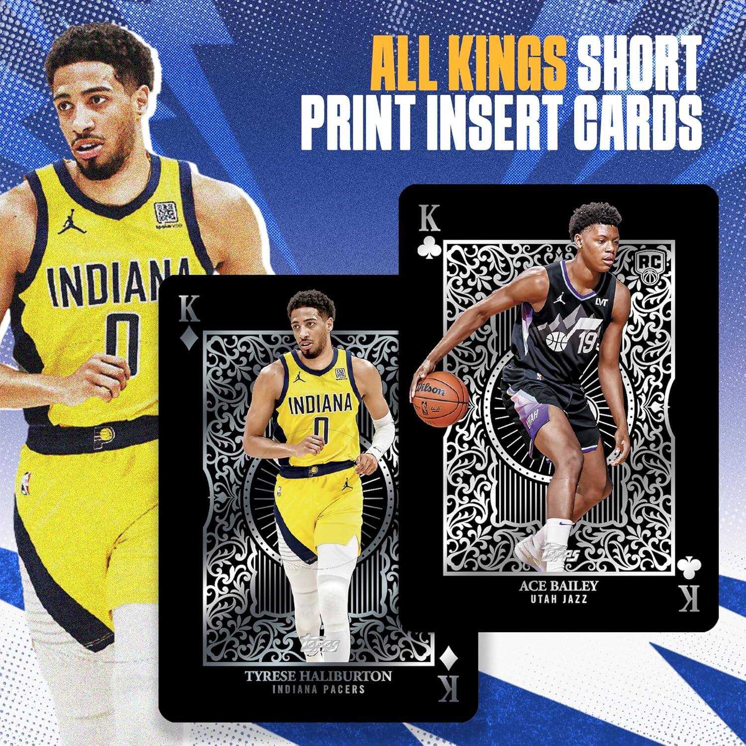 ALL KINGS SHORT PRINT INSERT CARDS

- INDIANA
  - TYRESE HALIBURTON
  - INDIANA PACERS

- UTAH JAZZ
  - ACE BAILEY