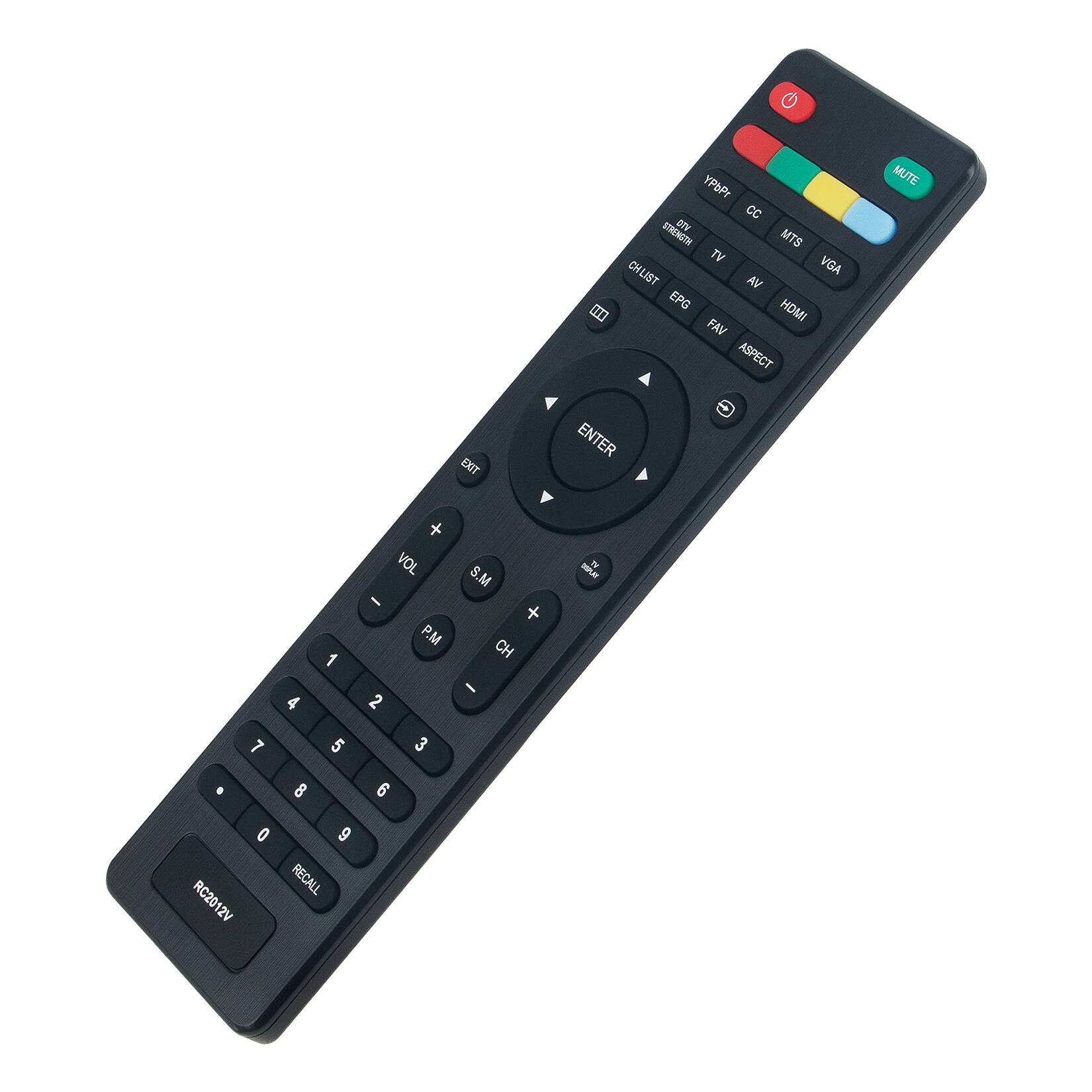 WFE YPP! CC On STREWGIM MTS TV VGA CHLIST AV EPG HDMI FAV ASPECT MUTE EXIT ENTER 4 1 + VOL - P.M 2 S.M CH - HLr 7 5 3 . 8 6 0 RC2012V 12V 9 RECALL