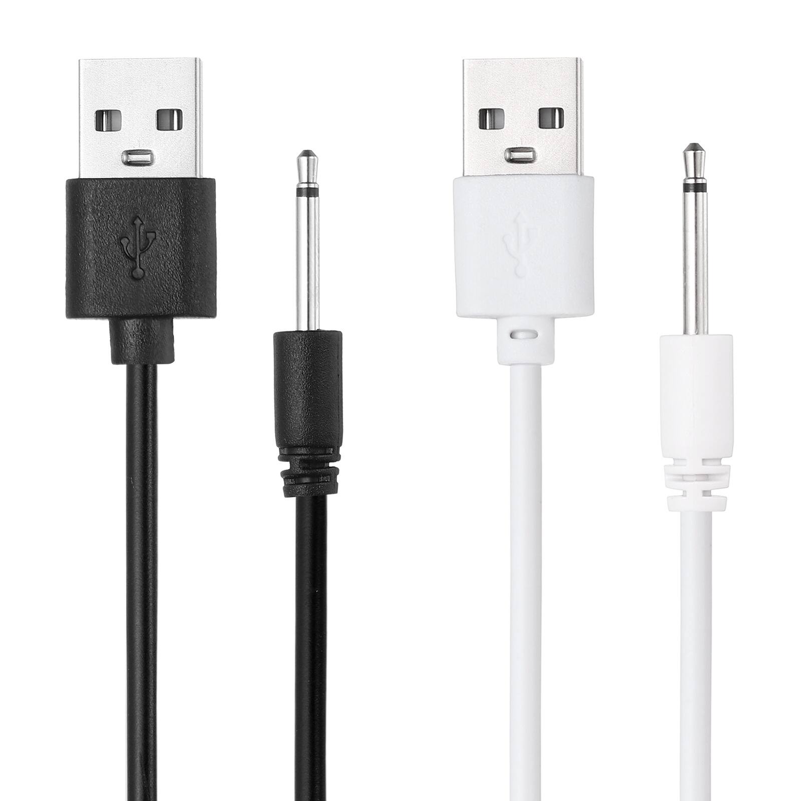 Front. Unique Bargains - USB to DC Charging Cable, 2.6ft, 5V 1A, 2pcs - Ideal for Routers, Speakers, Cameras, and Other 5V Devices - Black/White.