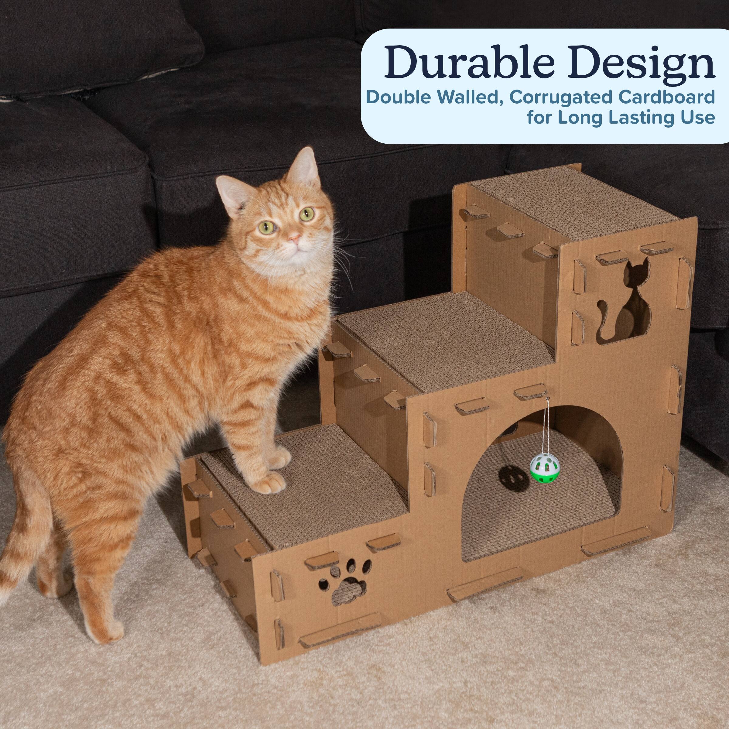 Durable Design  
Double Walled, Corrugated Cardboard for Long Lasting Use