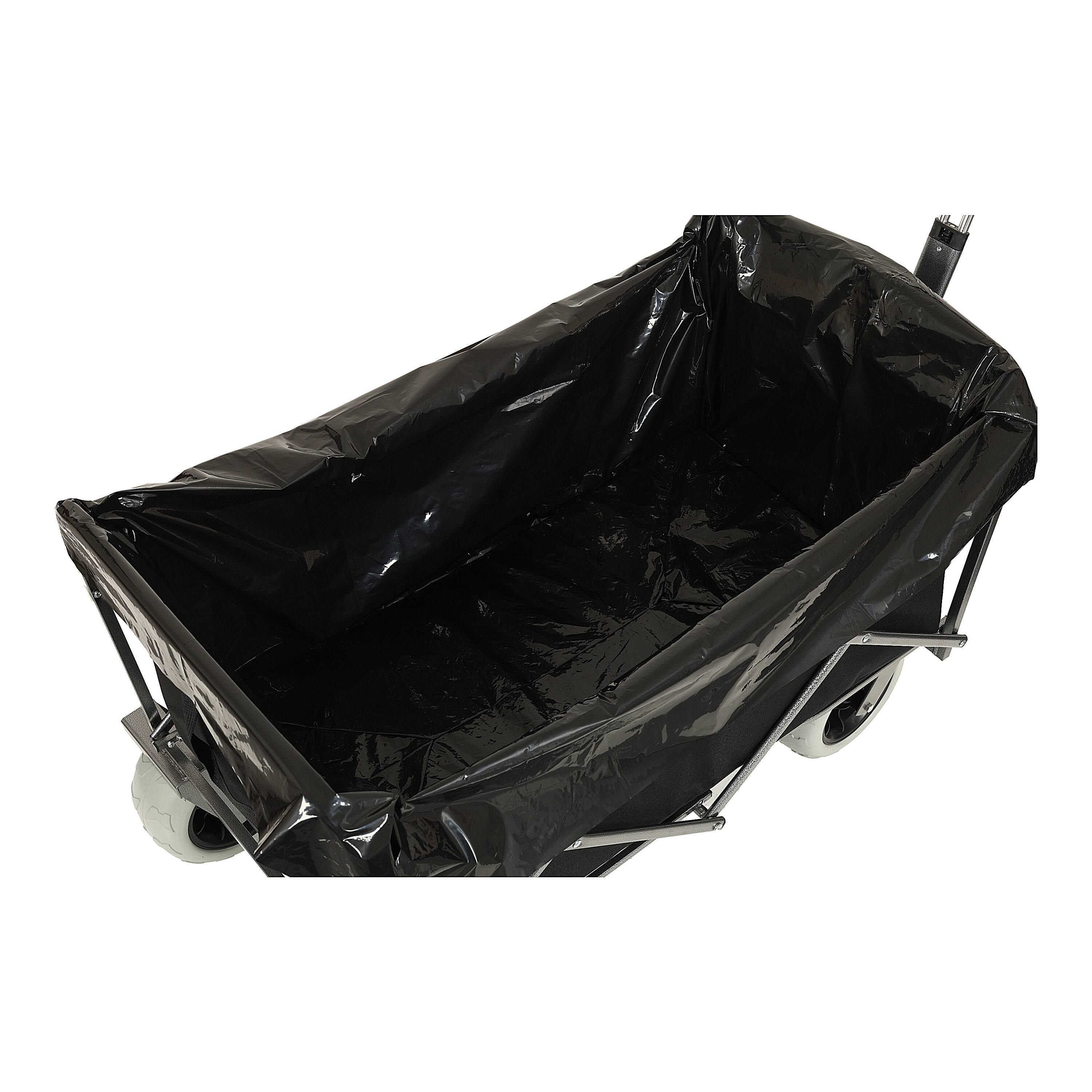 Alt View 6. Mondawe - 500lbs Beach Utility Carts w/ Cooler Bag & Liner Set - Black.