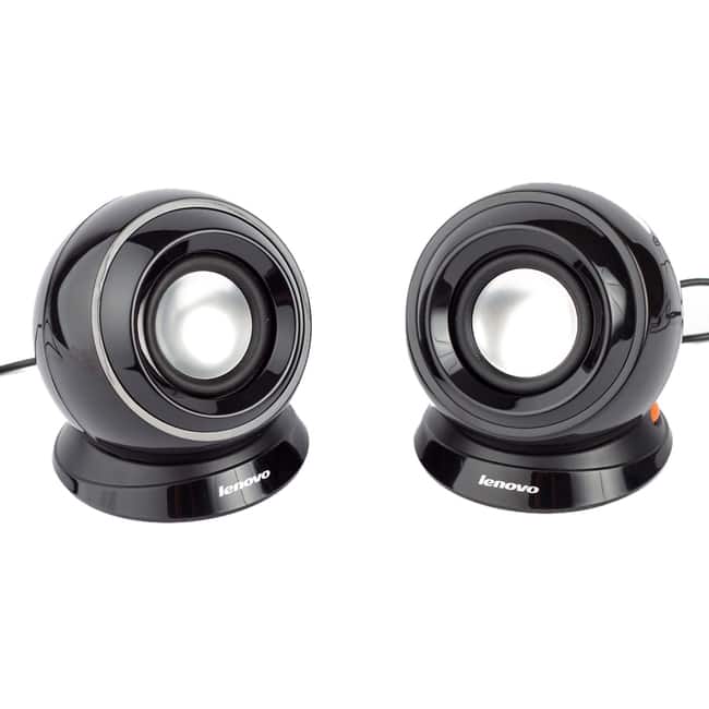 Lenovo - M0520 2.0 Speaker System - 2 W RMS - 90 Hz to 20 kHz - USB - Black