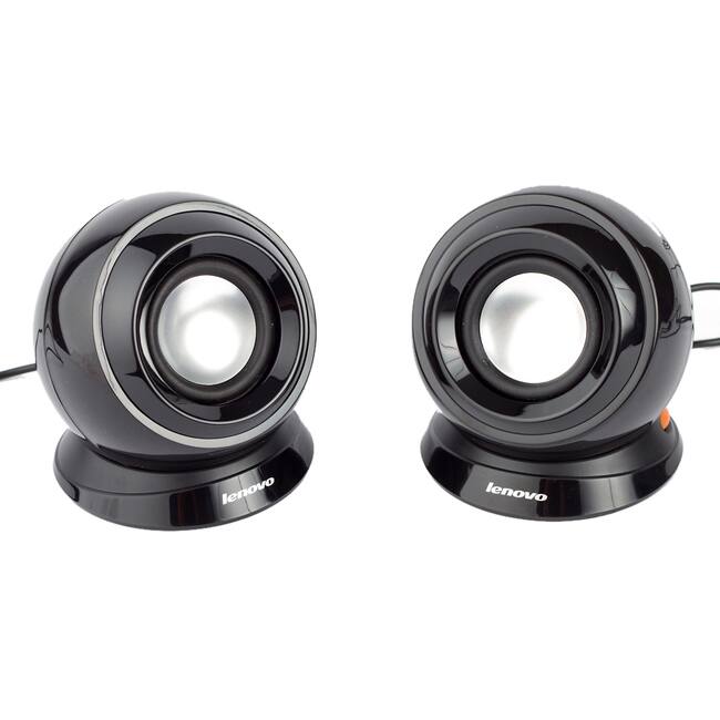 Lenovo - M0520 2.0 Speaker System - 2 W RMS - 90 Hz to 20 kHz - USB - Black