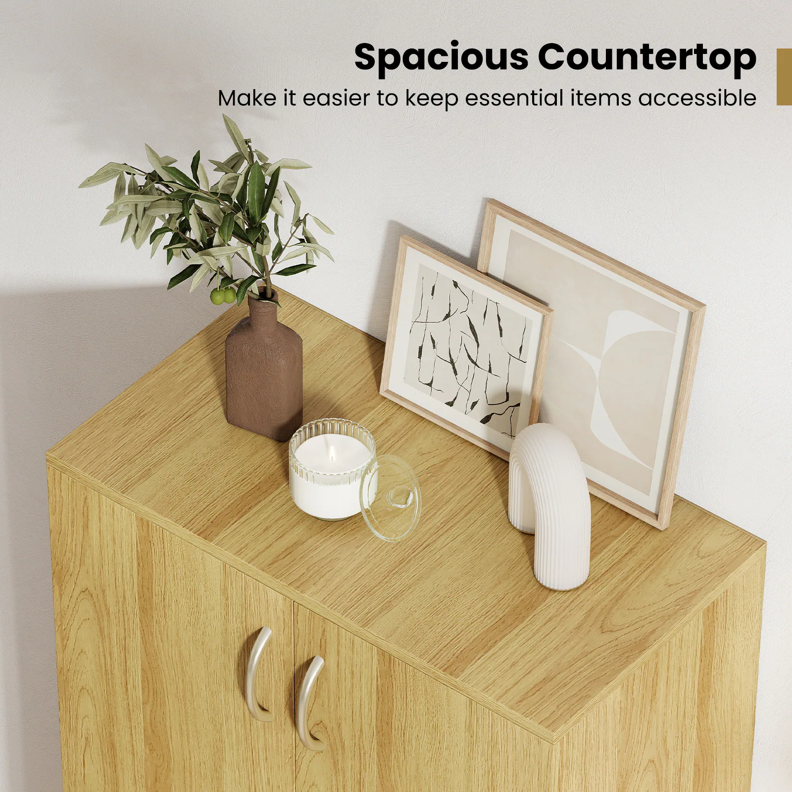 Spacious Countertop  
Make it easier to keep essential items accessible