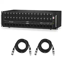 Behringer - S32 I/O Box with 32x Remote-Controllable Midas Preamps, Bundle With 2x 25' XLR M to F Professional Microphone