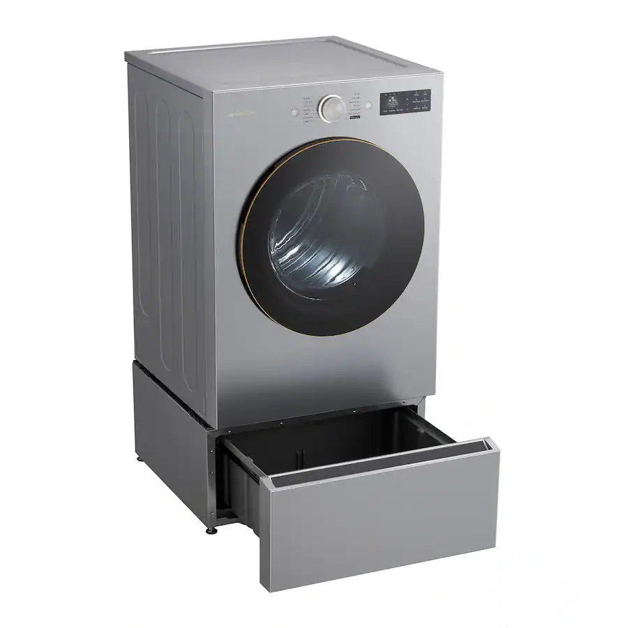 Lg Stackable Smart Washer SIGNATURE 29 in Wide Laundry Pedestal with Storage Drawer for select LG ...