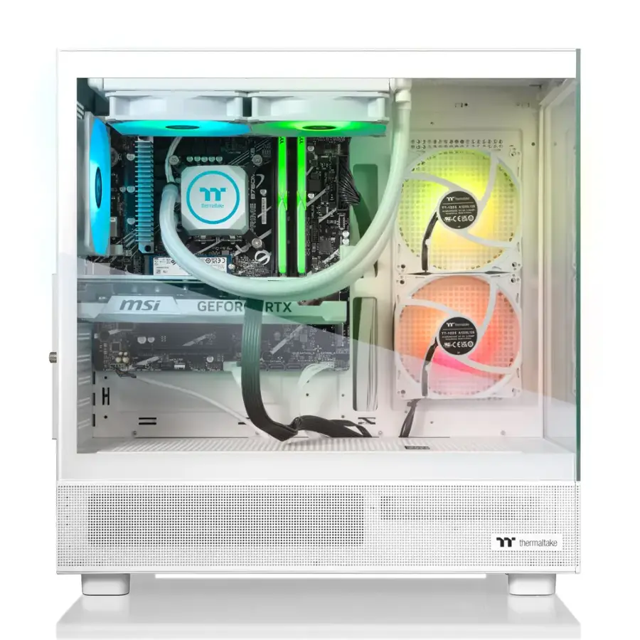 The text on the image reads: "U000 T Peerata S7EO%  AL: 4 .A. + + NE - ..... . : AA I CESO N-C . - I : 09 F msi GEFOR RTX TF 1- i - - : N cEBO H T thermaltake". This text is a combination of various computer components and brands, including MSI, GeForce RTX, and Thermaltake. It is likely that this text represents the internal components of a computer, such as a graphics card, cooling system, and other hardware.
