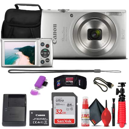 Canon PowerShot ELPH 180
8x Optical Zoom
Canon ENS 8.2-6.9 1:5.0-40
SanDisk Ultra 120 MB/s 32GB
Canon Battery Pack NB-11L
Ultima
SanDisk Electronics Lens Cleaner
Canon Charger
Canon Battery Charger
SanDisk Ultra 120 MB/s 32GB
Canon Battery Pack NB-11L
Ultima
SanDisk Electronics Lens Cleaner