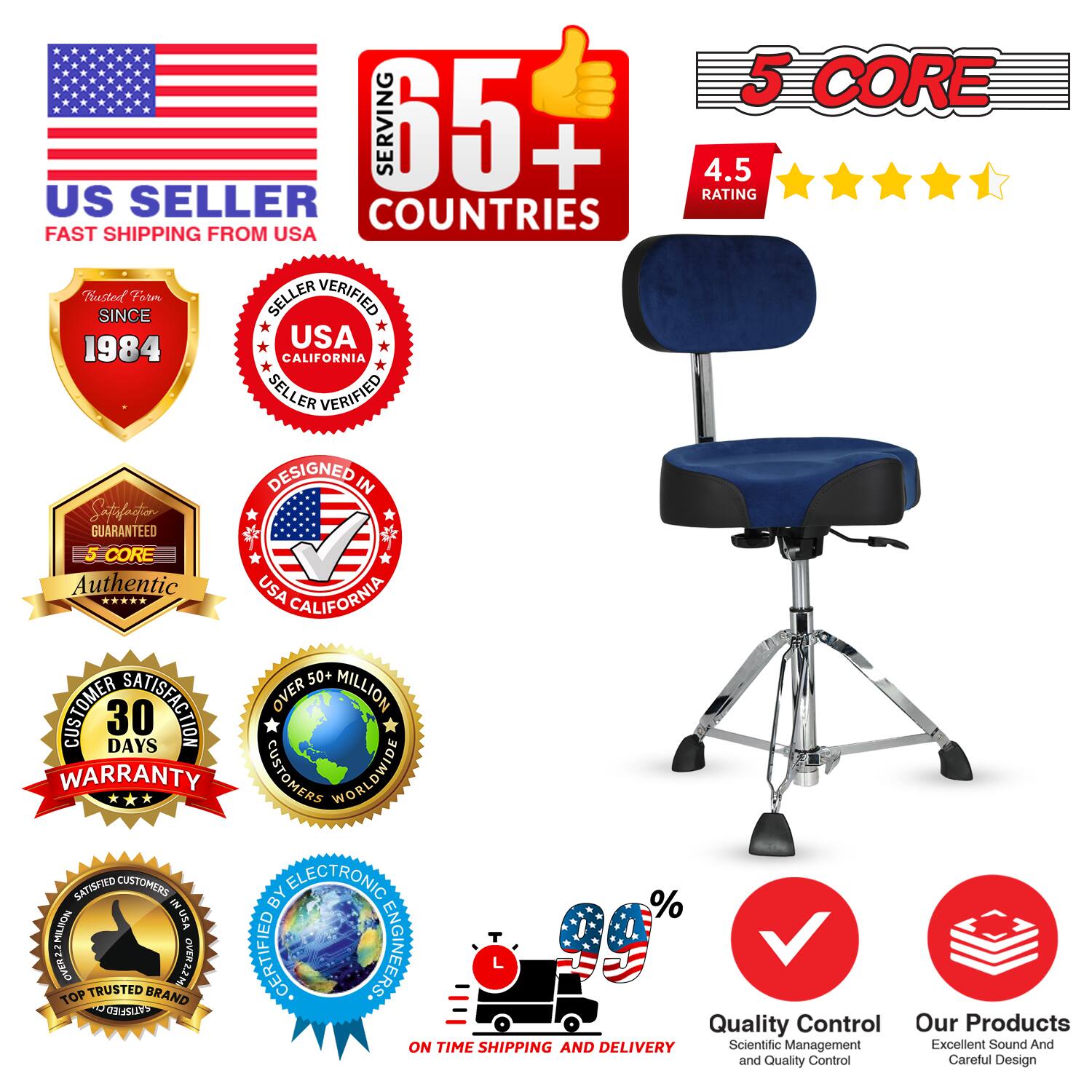 **US Seller**  
Fast Shipping from USA

**5 Core**  
4.5 Rating

**Serving 65+ Countries**

**Trusted Since 1984**

**Seller Verified**  
USA California

**Designed in USA California**

**5 Core Authentic**

**30 Days Warranty**

**Over 50+ Million Customers Worldwide**

**Top Trusted Brand**

**Certified by Electronic Engineers**

**On Time Shipping and Delivery**

**Quality Control**  
Scientific Management and Quality Control

**Our Products**  
Excellent Sound and Careful Design