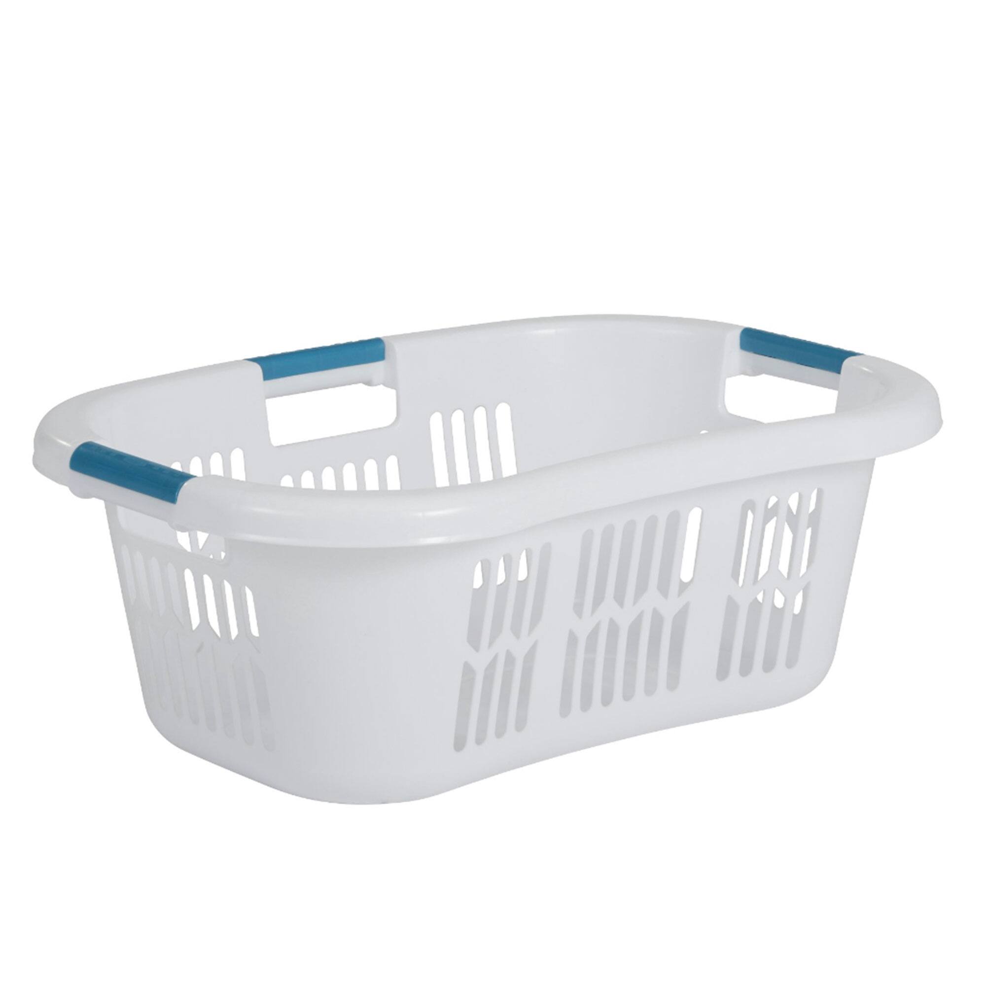 Alt View 1. RubberMaid - Rubbermaid 2.1-Bushel Small Hip-Hugger Plastic Laundry Basket, White (6-Pack) - White.