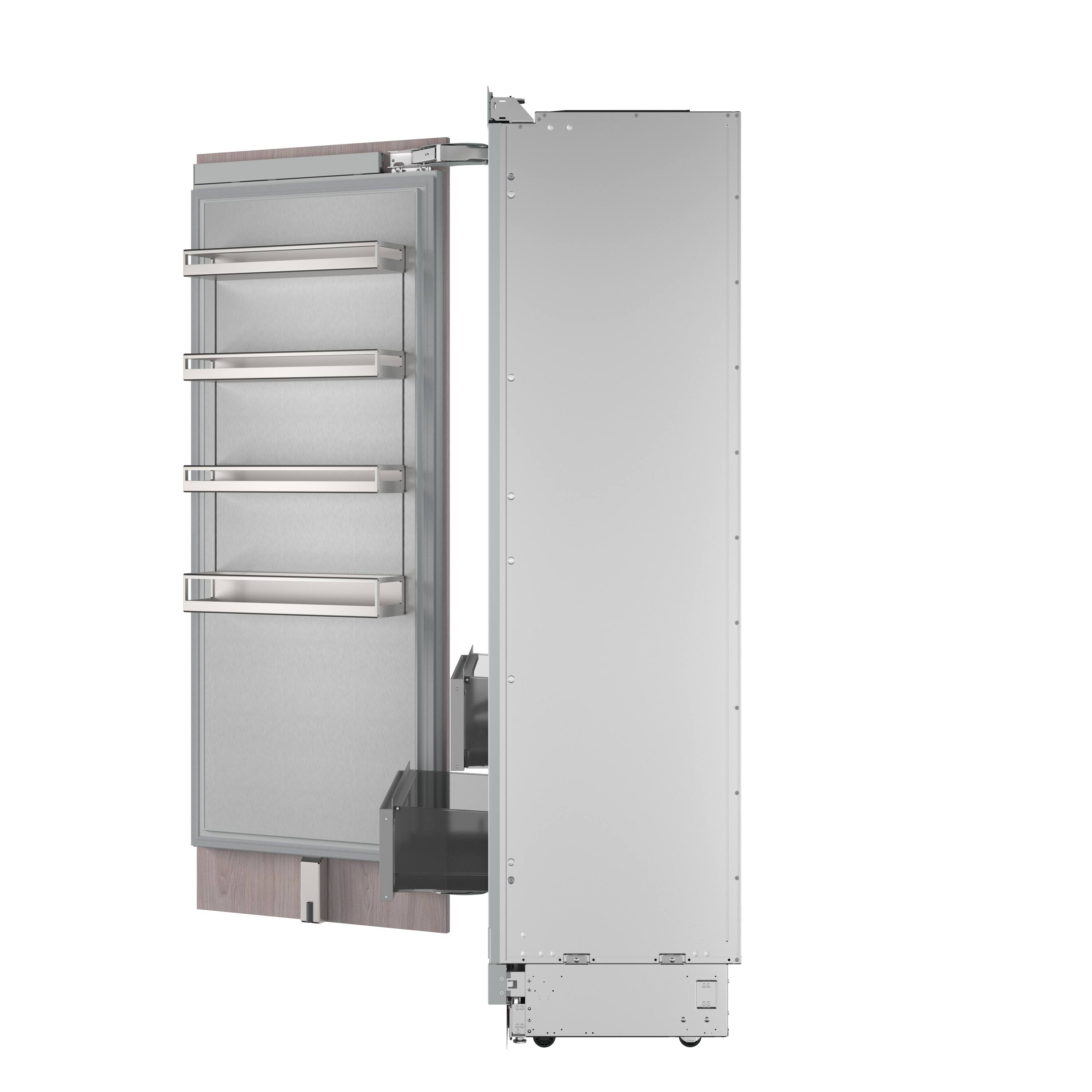 Alt View 2. Thermador - Freedom Collection 18.2 Cu. Ft. Automatic Defrost Smart Built-in Upright Freezer with Internal Ice Maker - Custom Panel Ready.