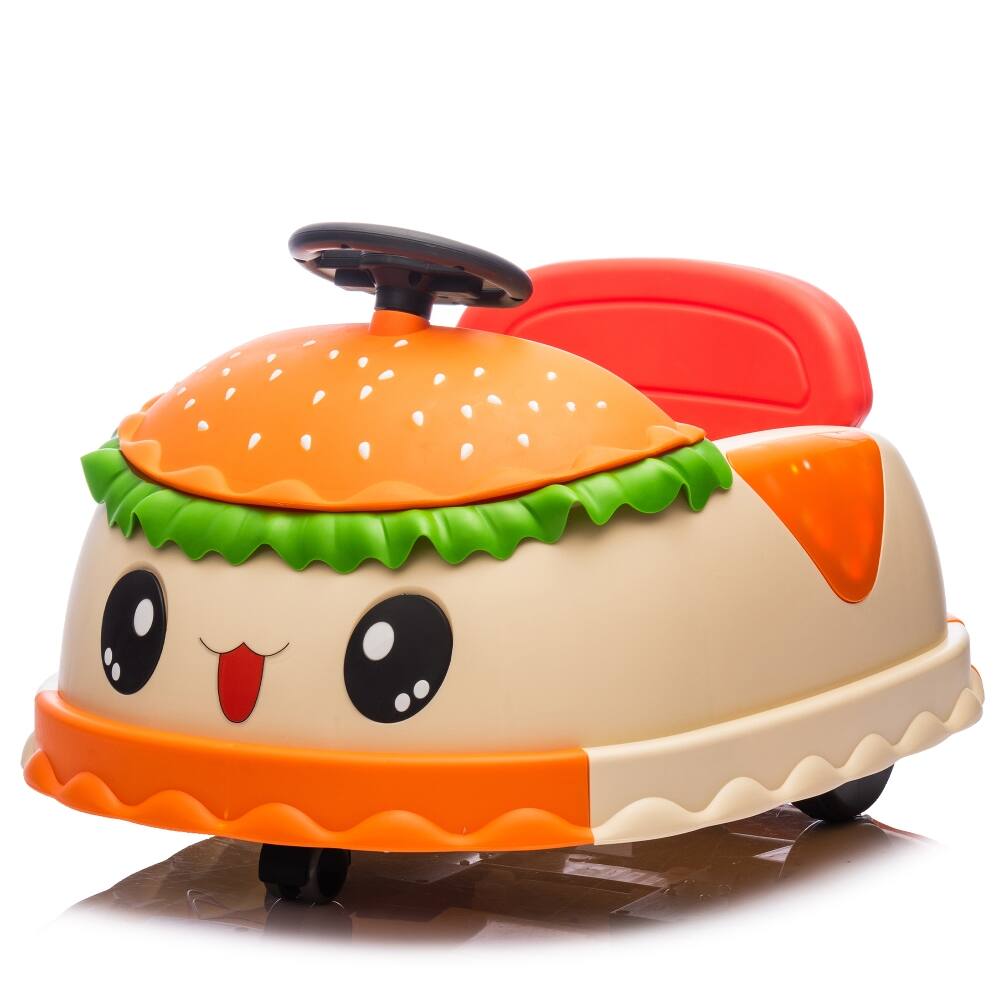 Alt View 3. Ropilly - Ropilly 12V Kids Electric Bumper Car Hamburger Design Ride On Toy.