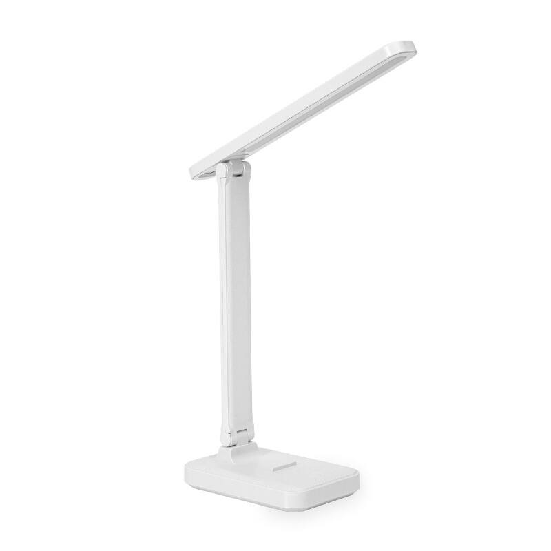 Front. Cluzine - Foldable LED Desk Lamp, 3 Color Modes, Stepless Dimming, with Phone Stand for Study & Office.