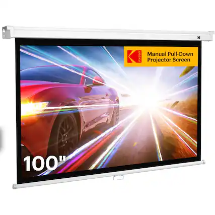 Manual Pull-Down KODAK Projector Screen 100"