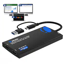 Orei - SplitXtend 4K USB 3.0 to HDMI Display Adapter with 90W PD - SX-2C4K-85 - Black