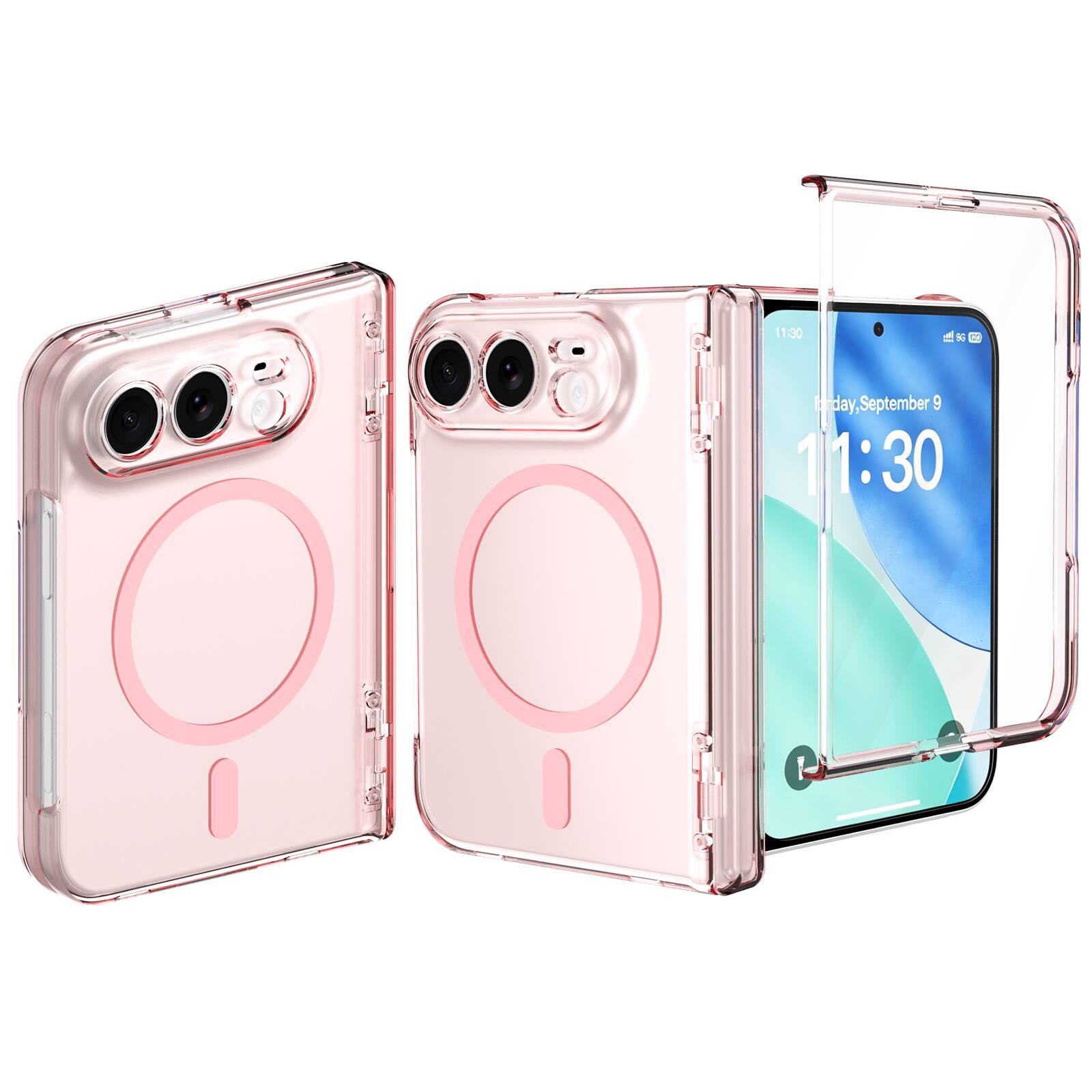 UUCOVER Magnetic Clear Case for Apple iPhone Duo with Front Screen ...