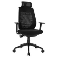 Costway - High Back Mesh Office Chair Swivel Reclining Task Chair with Clothes Hanger - Black - Front_Zoom