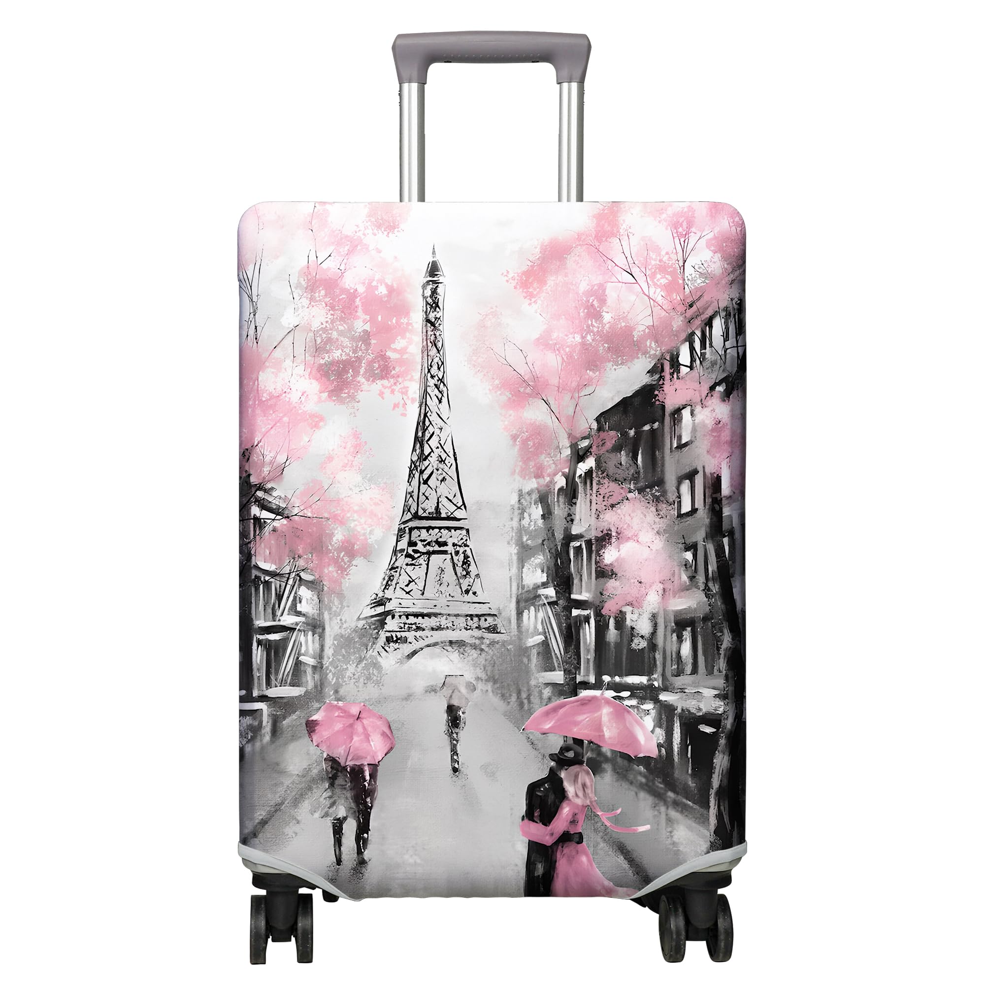Front. ESBANY - Travel Luggage Cover Suitcase Protector Fits 18-32 Inch Wheel Covers PatternedTravel Related Items Flower Luggage - D-3.