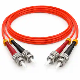 Sanoxy - 2 Meters ST to ST Duplex 62.5/125 Multimode OM1 Fiber Optic Cable - Multi