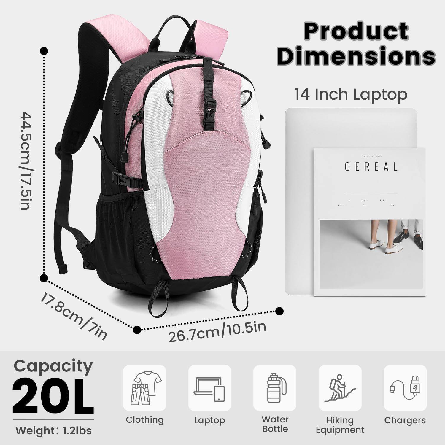 Cozy Serene 20l Lightweight Hiking Daypack Small Backpack For Women ...