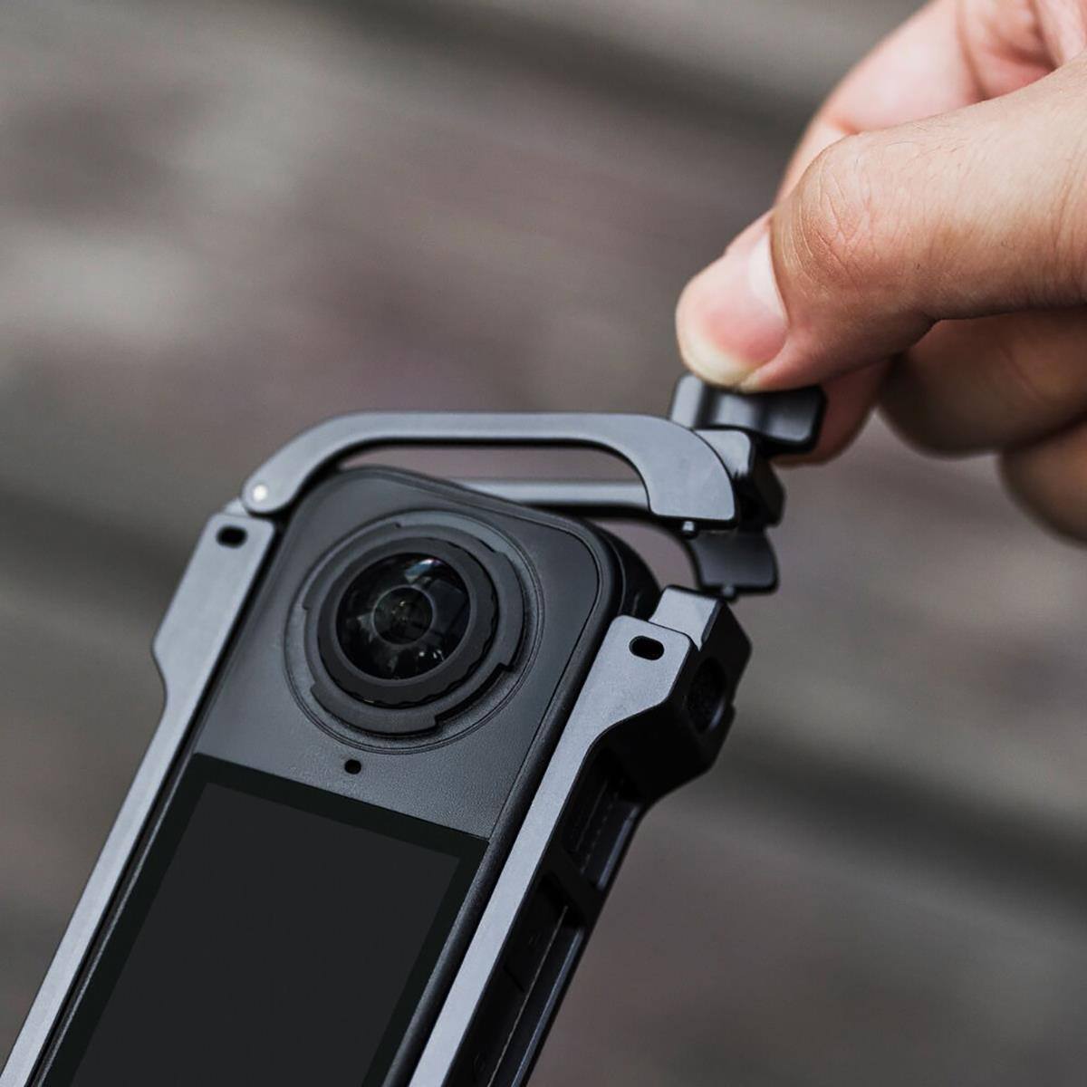 Alt View 3. PGYTECH - PGYTECH Cage for Insta360 X4 Air Action Camera, Gray.