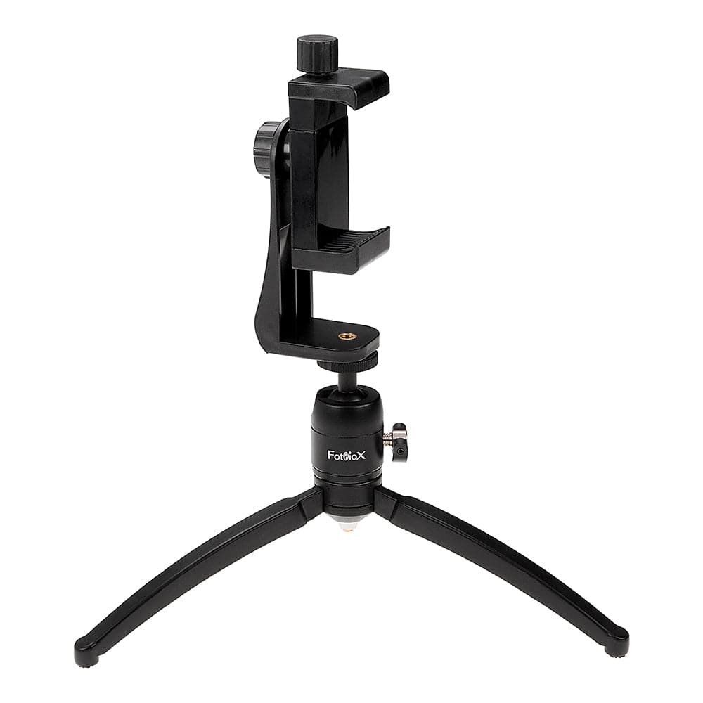 Fotodiox - Cell Phone Clamp Kit w/ Mini Ballhead Table Tripod - Universal Smartphone Holder Kit; Vertical & Horizontal Adjustable