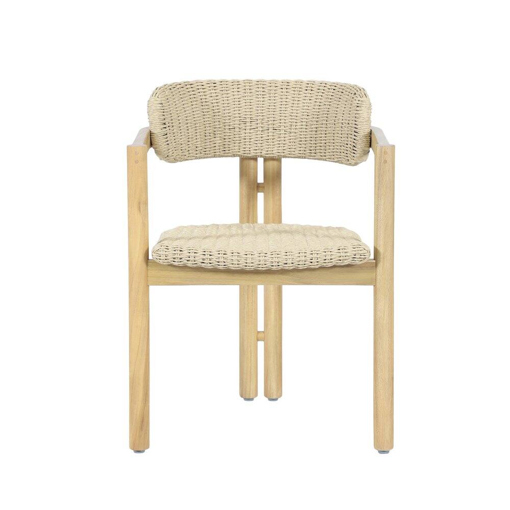 Alt View 1. New Classic Furniture - Sedona Wood Patio Dining Chair in Natural (Set of 2) - Brown.