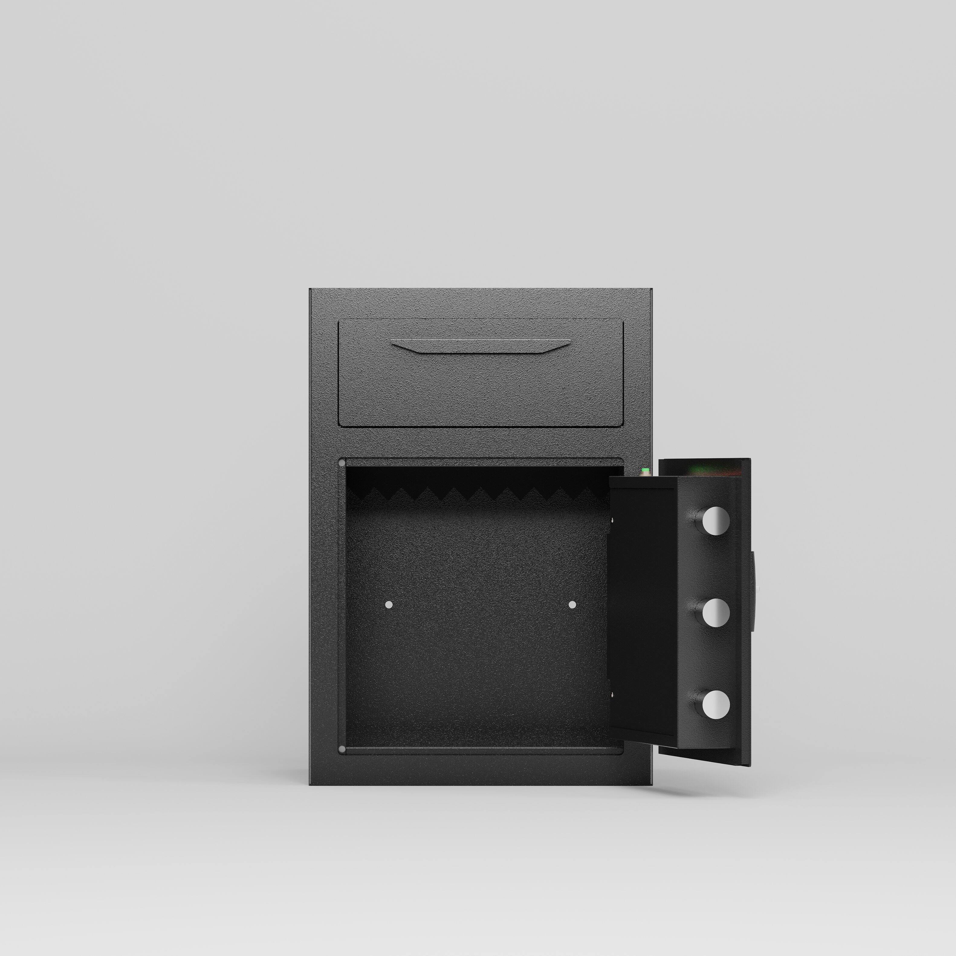 Alt View 8. GOODSILO - Digital Depository Safe - Carbon Steel Electronic Lock Safe with Deposit Slot for Home, Hotel, Restaurant, Office - Black.