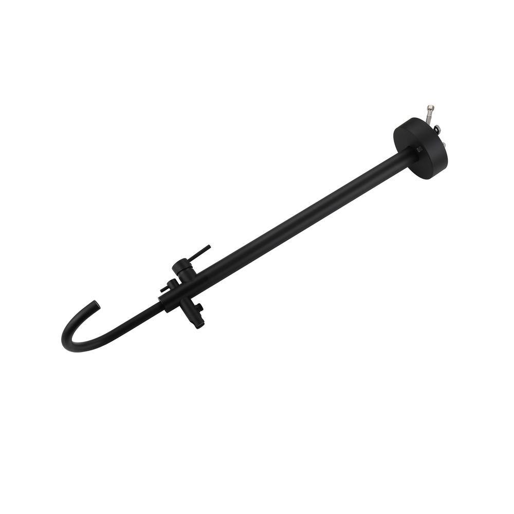 Alt View 3. Elegant Kitchen and Bath - Steven Floor Mounted Roman Tub Faucet with Handshower in Matte Black - Matte Black.