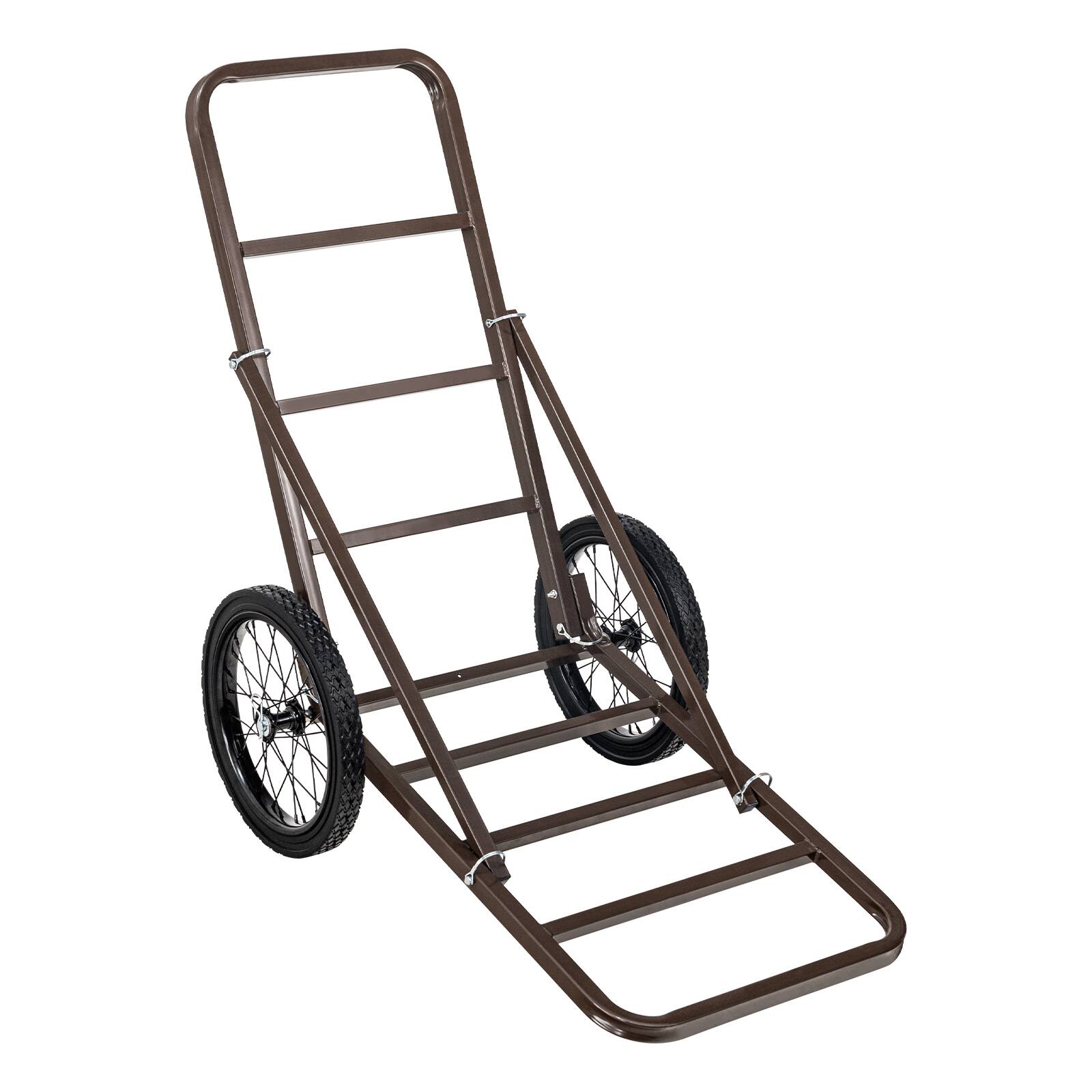 Alt View 5. VEVOR - Deer Cart, 300 LBS Capacity Folding Game Cart, Deer Cart Game Hauler with Big Rubber Wheels & Ergonomic Handle - Brown;Black.