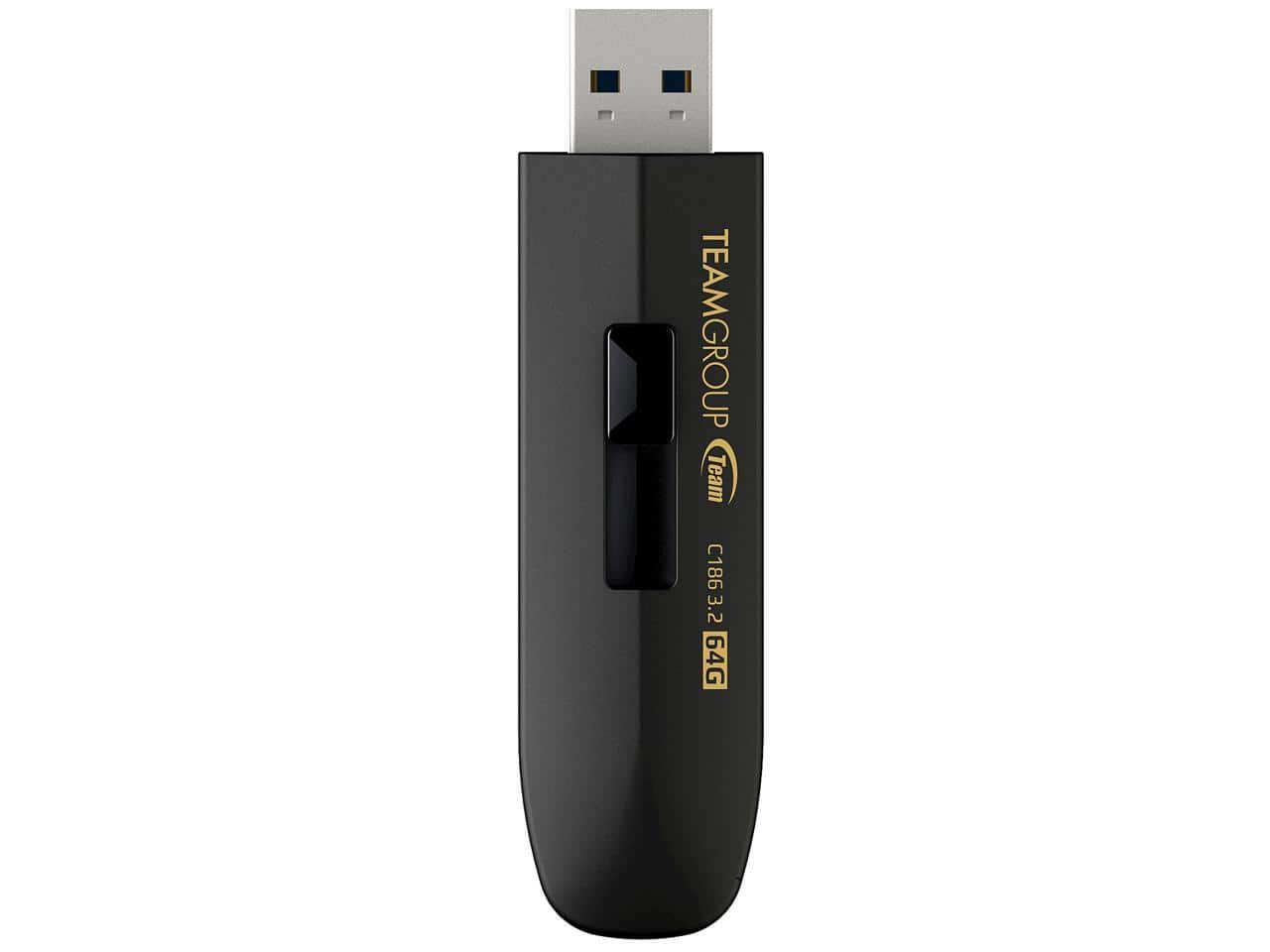 Team Group - 64GB C186 USB 3.2 Gen 1 Flash Drive (TC186364GB01) - Black