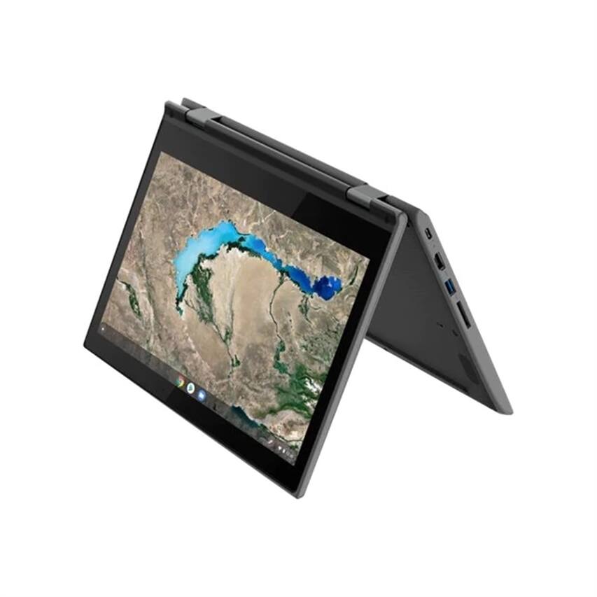 Left. Lenovo - Chromebook 2nd Gen 300e 2-in-1 11.6" Touch 4GB 32GB eMMC Celeron® N4020 1.1GHz ChromeOS - Black.