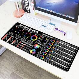 Designfullprint - Color Theory Mouse Pad, Colour Wheel Desk Mat for Designers & Artists NVA - Multicolor