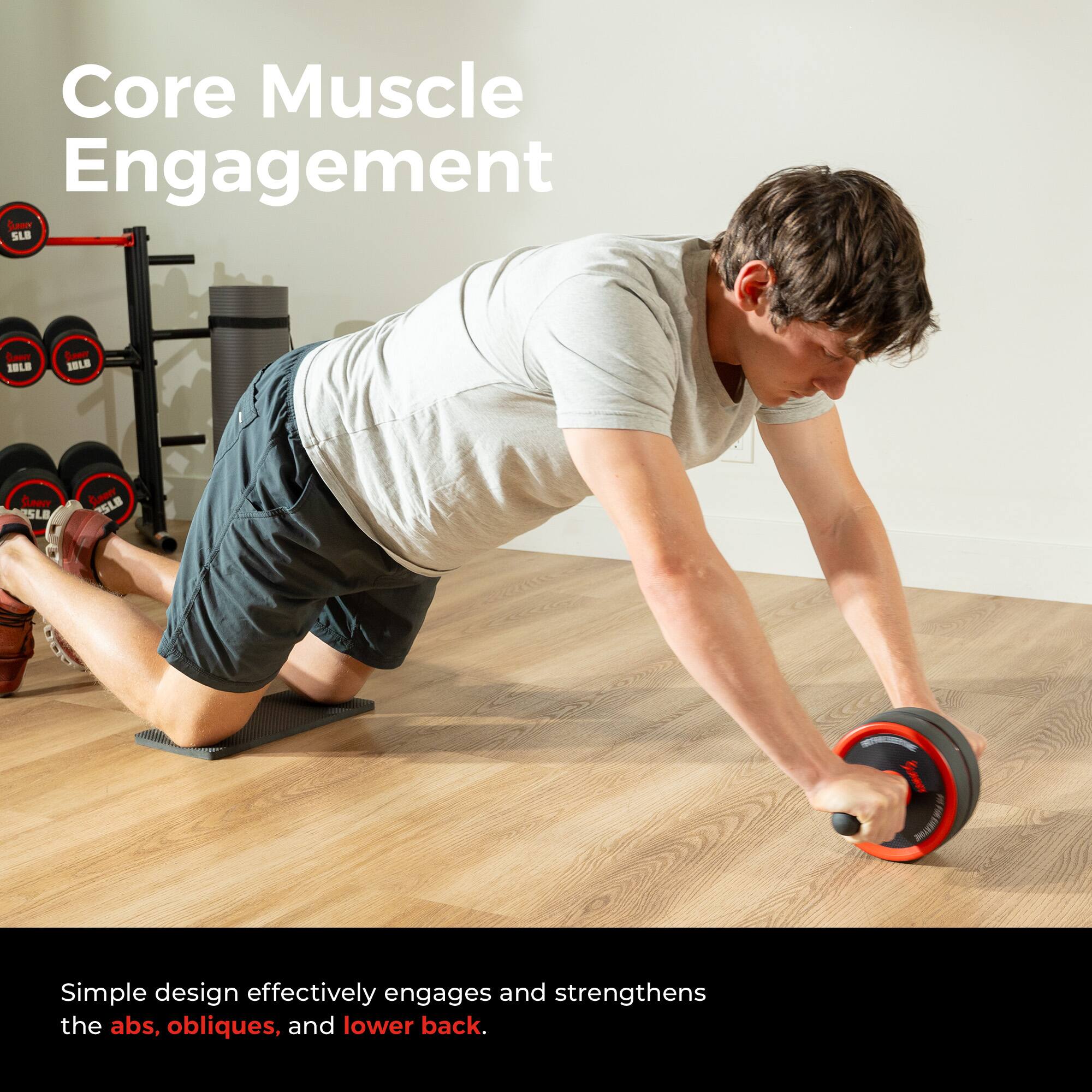 Core Muscle Engagement

Simple design effectively engages and strengthens the abs, obliques, and lower back.