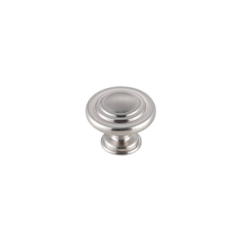 Back. Elegant Decor - Minu 1.3" Diameter Brushed Nickel Mushroom Knob Multipack (Set of 10) - Brushed Nickel.