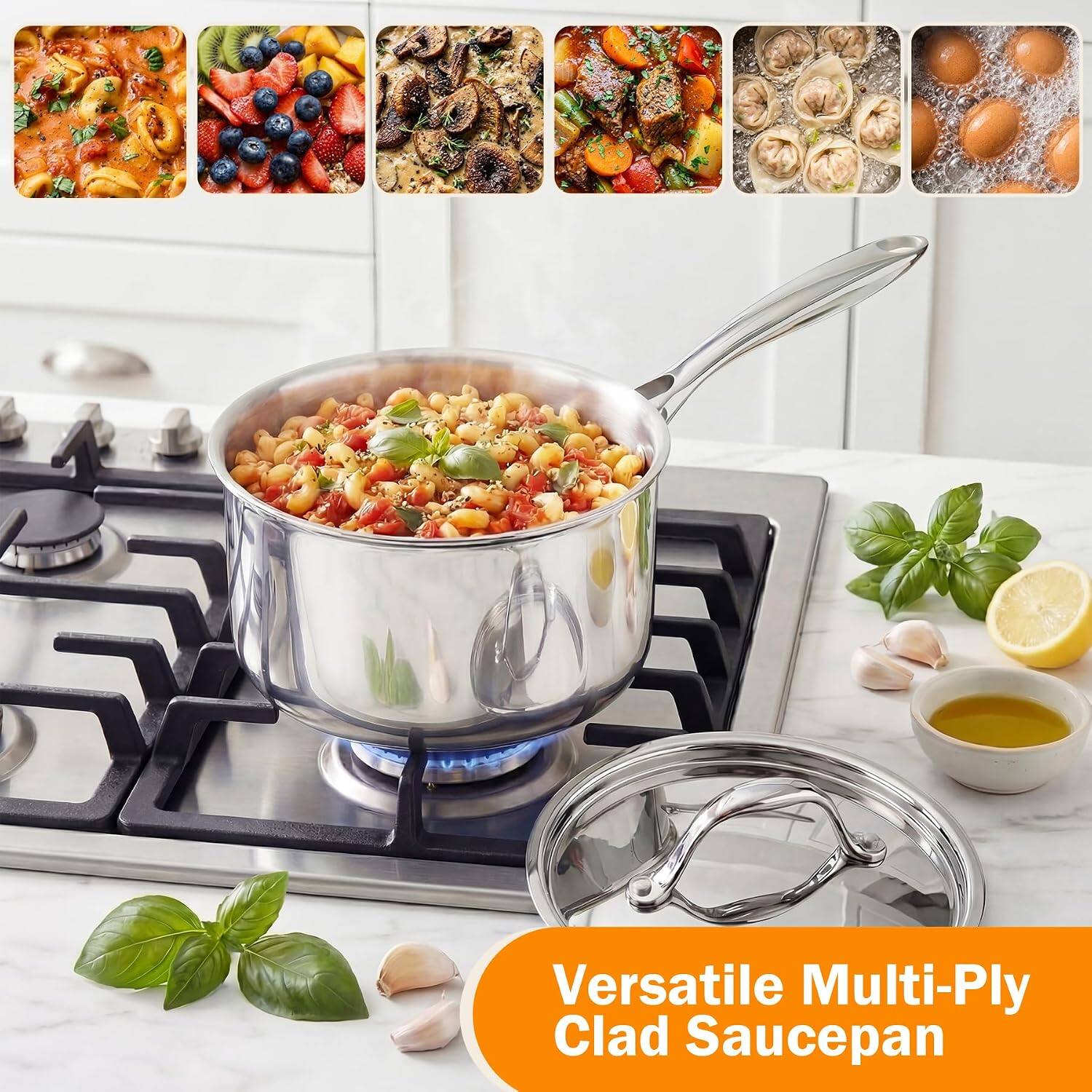Versatile Multi-Ply Clad Saucepan