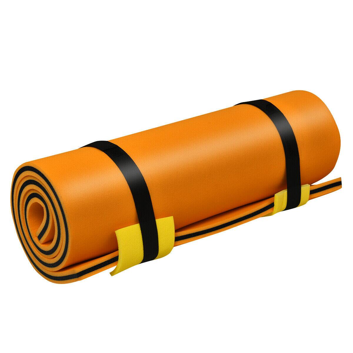 Alt View 2. Gymax - Gymax 87'' x 36'' 3-layer Floating Pad Mat Water Sports Recreation Relaxing Orange - Orange + Black.
