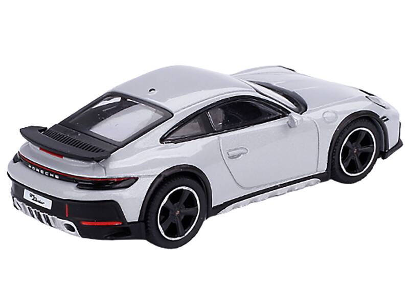 Left. Mini GT - Porsche 911 Dakar Ice Gray Metallic Limited Edition 1/64 Diecast Model Car by Mini GT - Grey Metallic.
