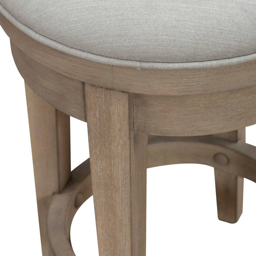 Alt View 3. Liberty Furniture Industries - Brentwood Upholstered Swivel Console Stool - Sandstone - Sandstone.