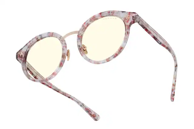 Front. GUNNAR - GUNNAR Computer Glasses - tokidoki Flower Power, Pretty in Pink, Clear Lens - Blue Light Blocking, Relieve Dry Eye - Pretty in Pink.