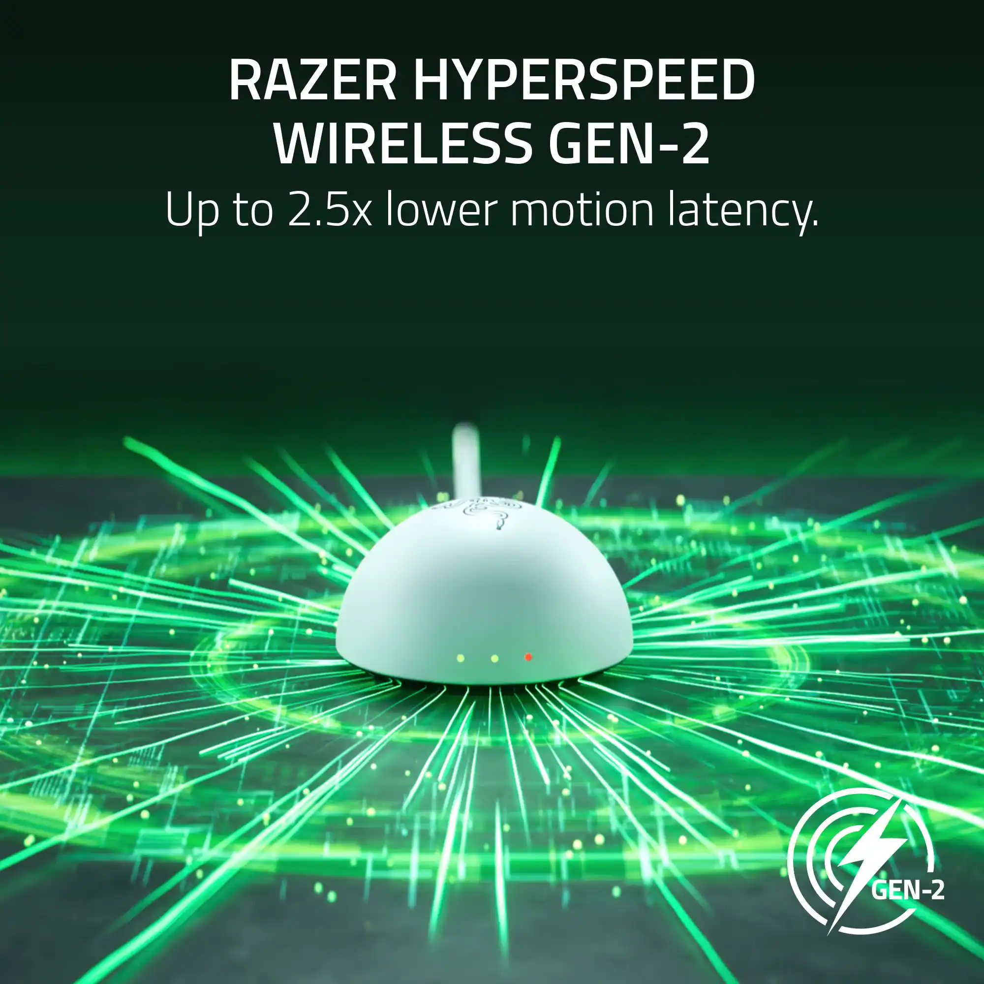 RAZER HYPERSPEED WIRELESS GEN-2  
Up to 2.5x lower motion latency.