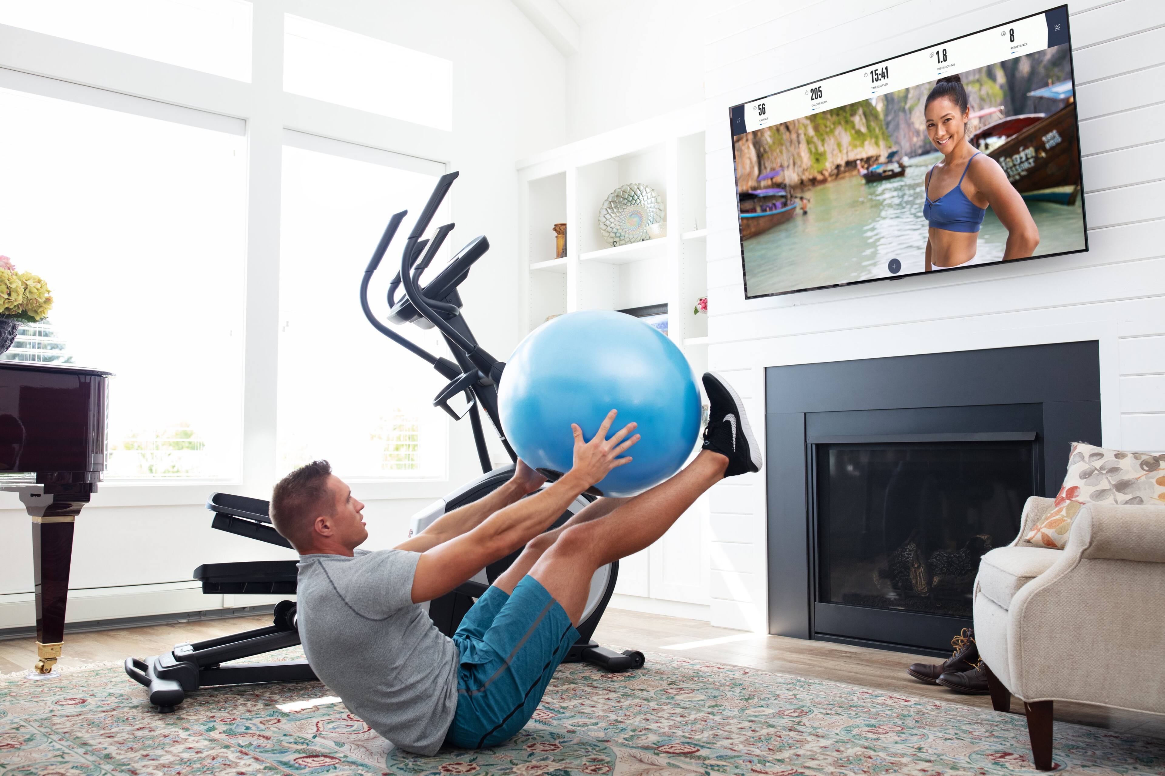 Alt View 27. ProForm - ProForm Carbon EL Elliptical with Adjustable Stride & Incline, 30-Day iFIT Membership for Studio & Global Workouts - Black.