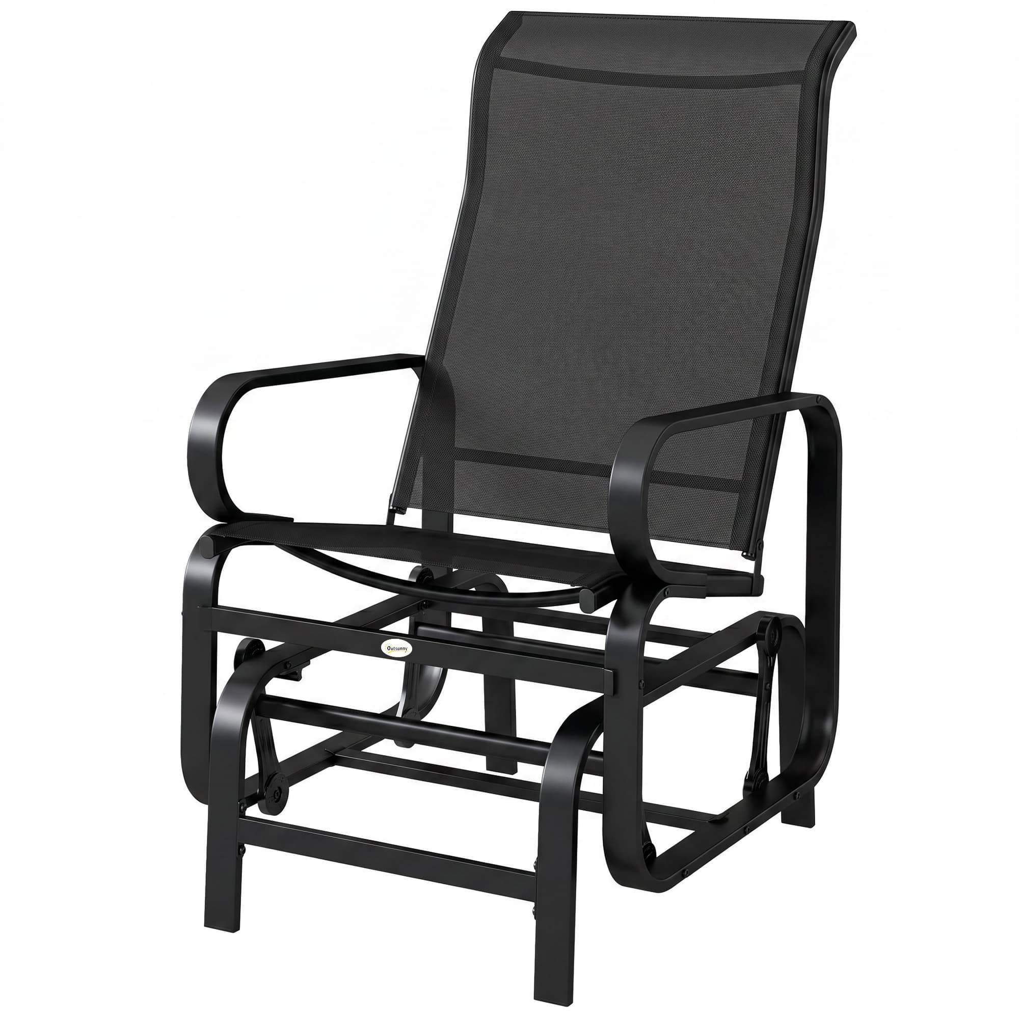 Outsunny - Gliding Lounger Chair - Black