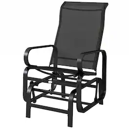 Outsunny - Gliding Lounger Chair - Black