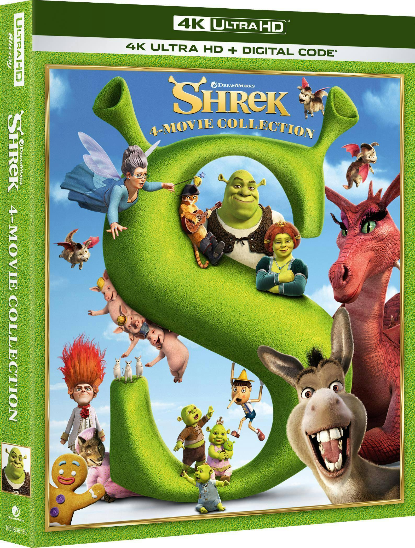 Angle. Shrek 4-Movie Collection - 4K Ultra HD + Digital (4K Ultra HD) [UHD].