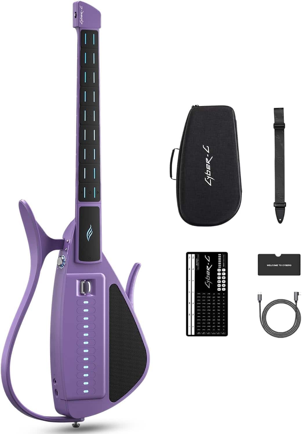 Enya CYBER-G Stringless Smart Guitar,Portable Travel Guitar with App Controlled Chords,Quick-Learn for Beginners - Purple price history on PriceWatchPro