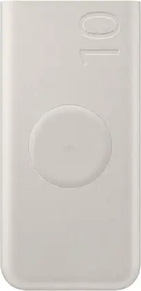 Samsung - 25W 10,000mAh Battery Pack Wireless Charger, Super Fast Charging w/ 2 Ports for Galaxy Phones, Buds and More, 3A - Beige