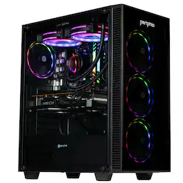 Periphio - Firestorm Gaming PC - AMD Ryzen 5 , Radeon RX 7600 8GB GPU, 16GB RAM, 2TB Strge, WiFi Built-In, Win 11 Gaming - Black