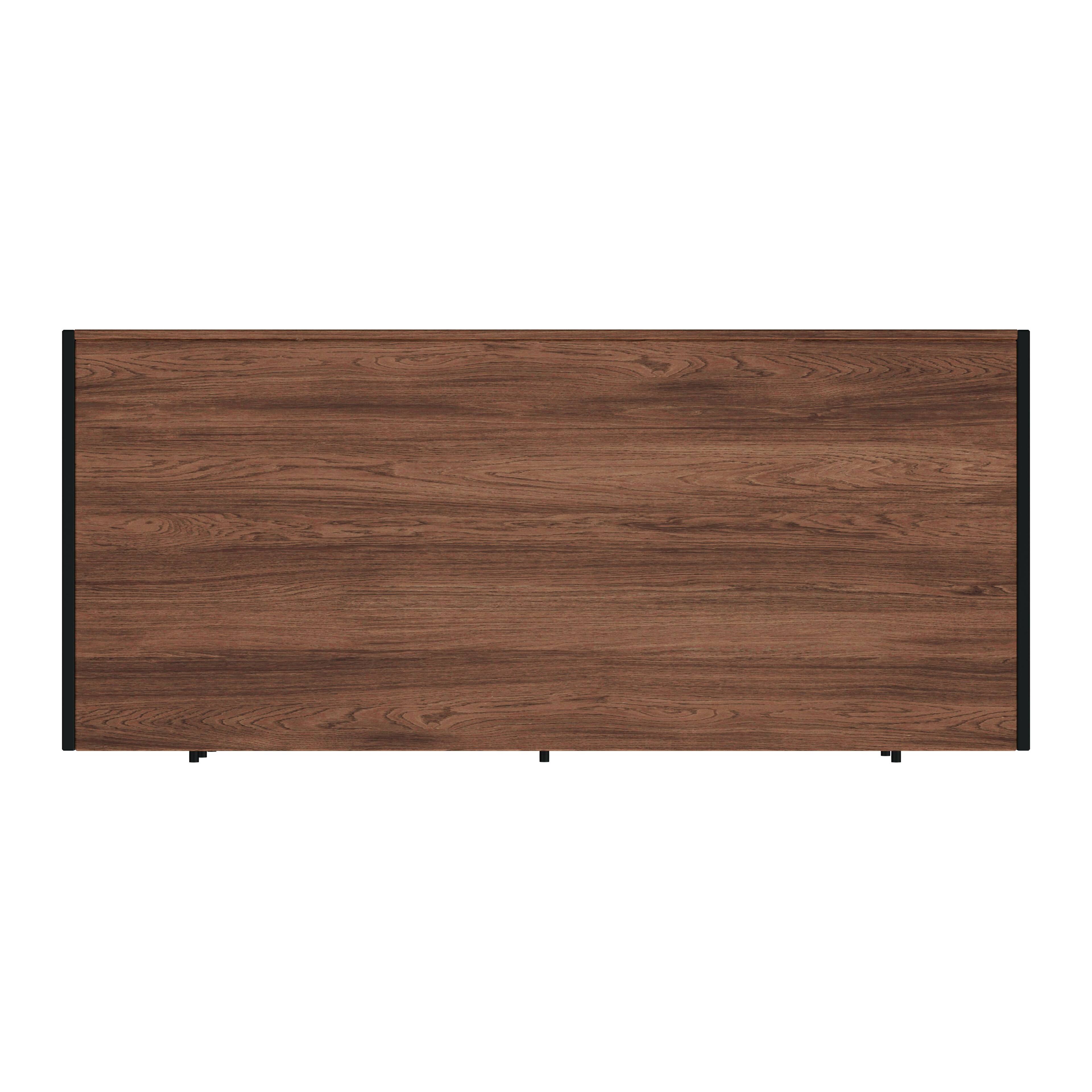 Alt View 6. Butler Specialty - Drake 64 in. W Rectangular Iron and Wood 6 Drawer Executive Desk - Medium Brown.